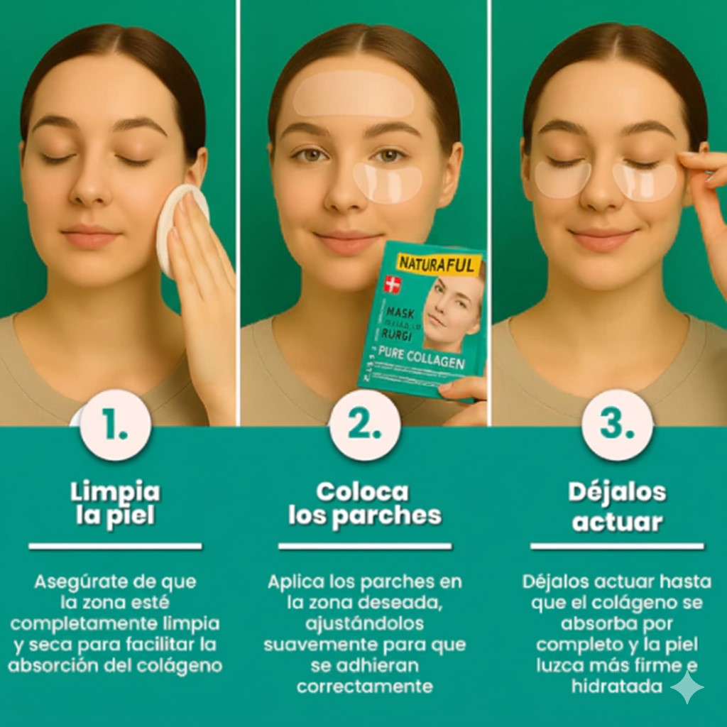 Parches colágeno absorbentes NATURAFUL (50% dcto en la 2da unidad)